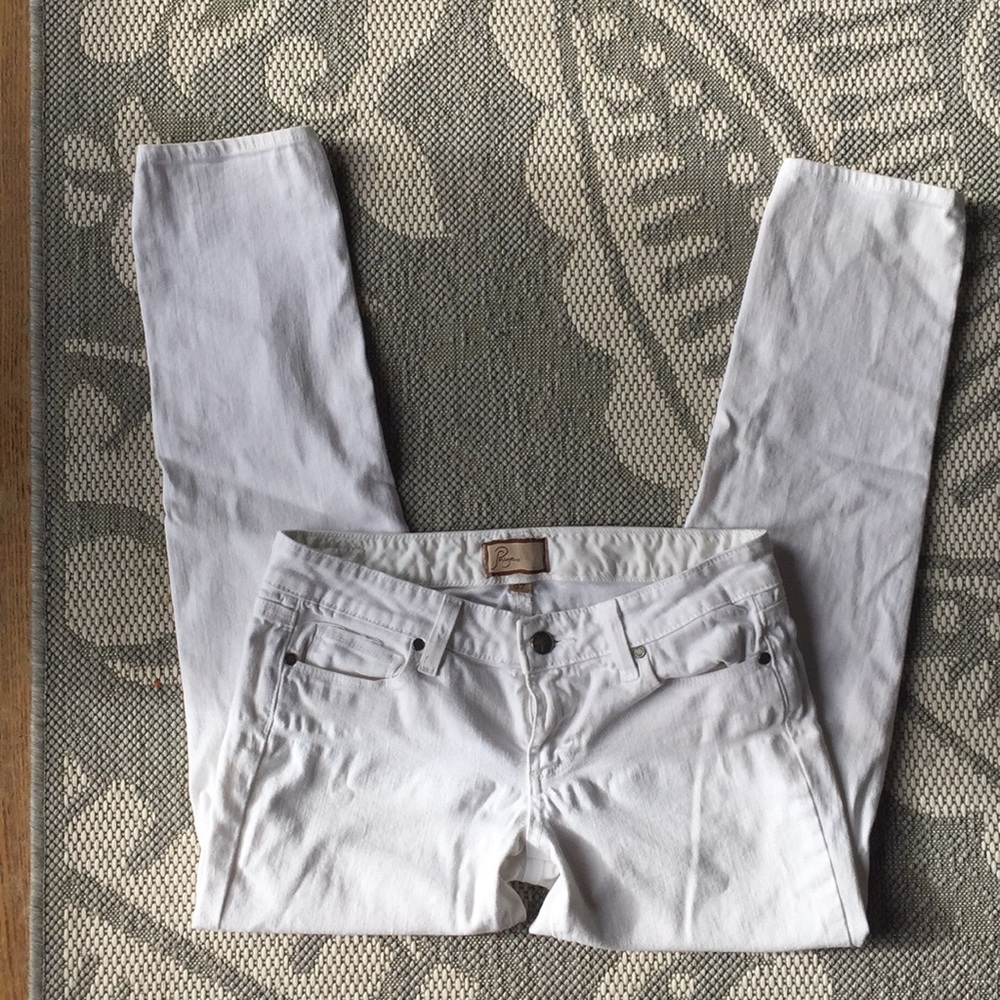 Paige Roxie Crop White Jeans (Size 27)